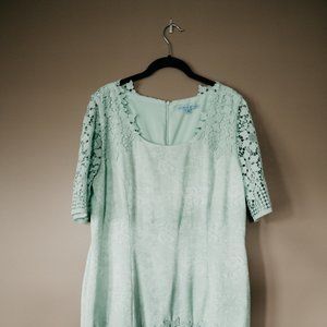 Mint Green Embroidered Dress